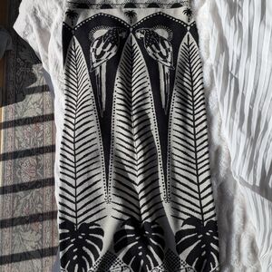 FARM Rio Monochrome Tropical Maxi Skirt